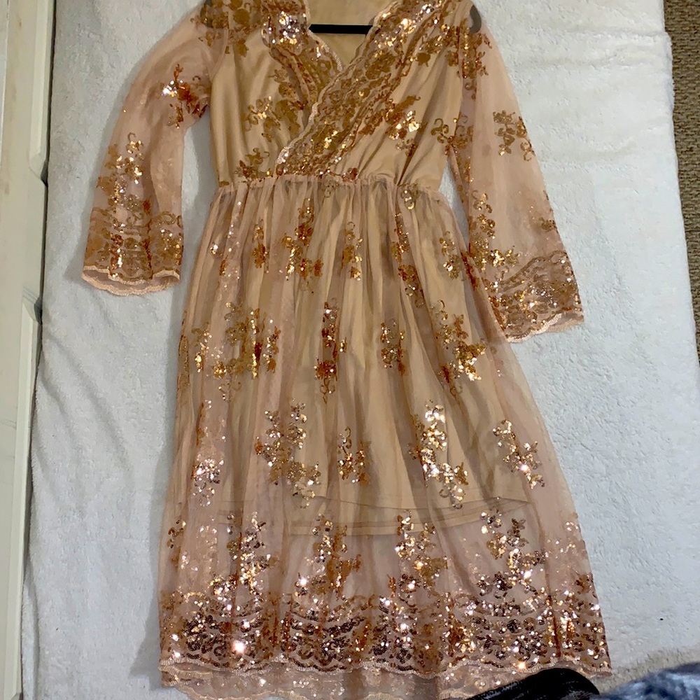 Glamorous sparkly evening dress